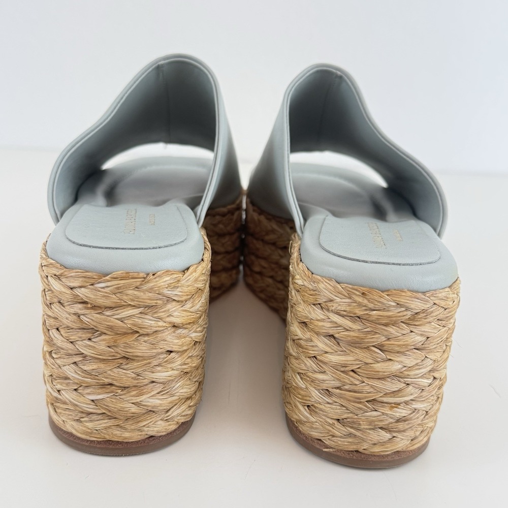 Paloma Barcelò Aryn Sandal Open Toe Wedge in Napasilk Jadite Size 40 US 9.5 - Picture 5 of 10